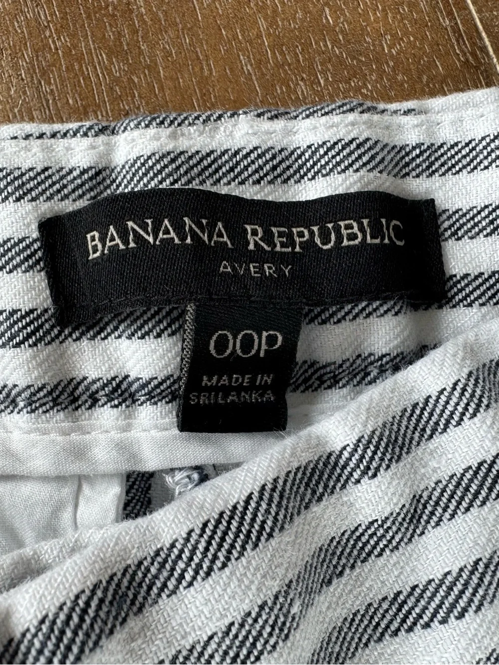 Banana Republic Petite Avery Straight Fit Linen Cotton Pants